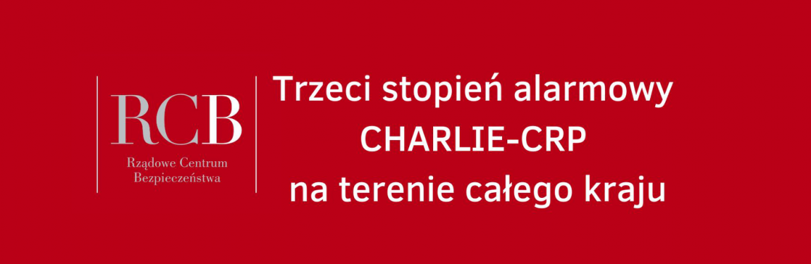 Trzeci stopień alarmowy CRP na terenie całego kraju