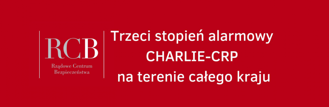 Trzeci stopień alarmowy CRP na terenie całego kraju 