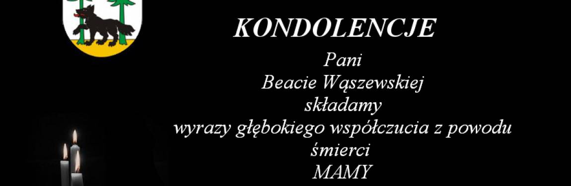 Kondolencje dla pani Beaty Wąszewskiej 