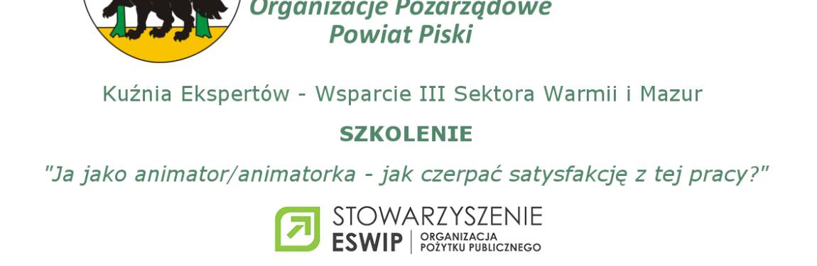 Szkolenie dla przedstawicieli organizacji pozarządowych 