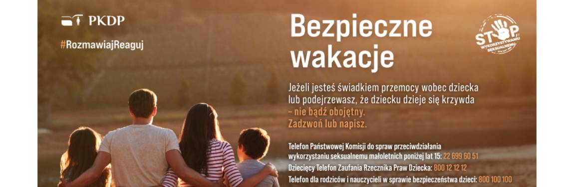 Kampania informacyjna bezpieczne wakacje