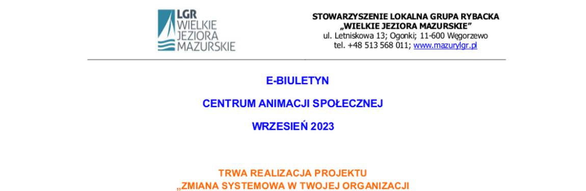 Biuletyn informacyjny Stowarzyszenia Lokalna Grupa Rybacka „Wielkie Jeziora Mazurskie” 