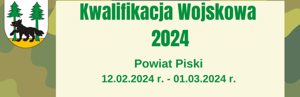 Kwalifikacja wojskowa 2024 w powiecie piskim 