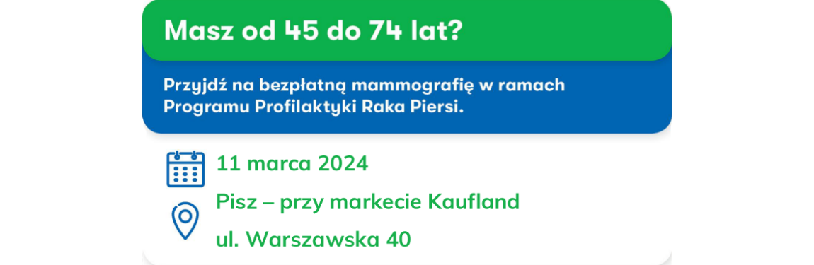 badania mammograficzne w Piszu