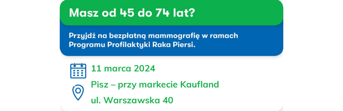 badania mammograficzne w Piszu 