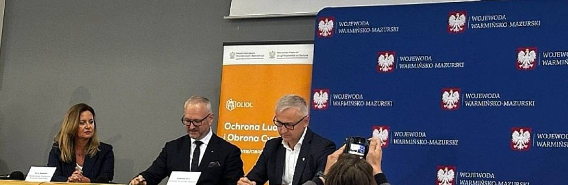 Podpisanie umowy, Starosta Piski, Wojewoda