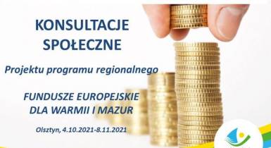 konsultacje społeczne, regionalny fundusz europejski dla Warmii i Mazur 