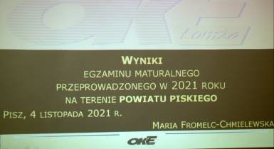 Wyniki egzaminów maturalnych i zawodowych w powiecie piskim w 2021 r. 