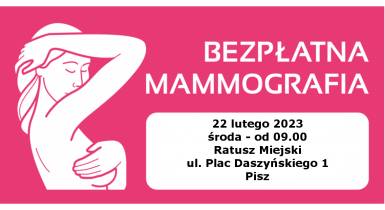 Bezpłatna mammografia dla Pań w wieku 50 - 69 lat 