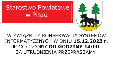 15 grudnia urząd czynny do godziny 14:00 