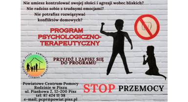 NABÓR UCZESTNIKÓW DO PROGRAMU PSYCHOLOGICZNO – TERAPEUTYCZNEGO EDYCJA 2024