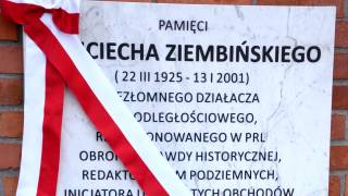 Tablica poświęcona pamięci Wojciecha Ziembińskiego 