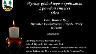 Kondolencje dla Pani Moniki Ryży